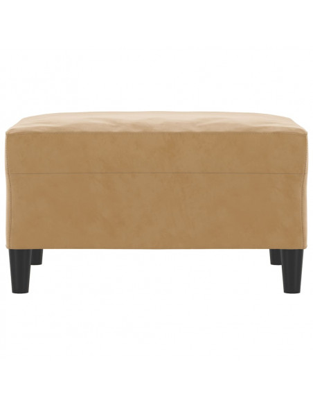 Poggiapiedi Marrone 70x55x41 cm in Velluto