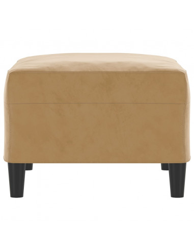 Poggiapiedi Marrone 70x55x41 cm in Velluto