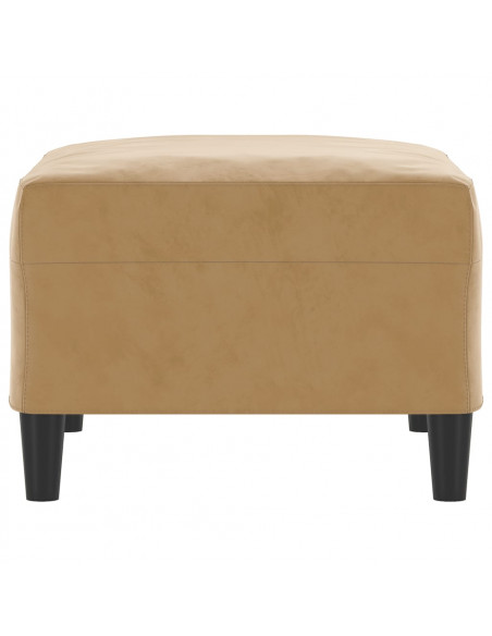 Poggiapiedi Marrone 70x55x41 cm in Velluto