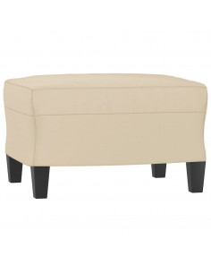 Poggiapiedi Crema 60x50x41 cm in Tessuto Microfibra 2