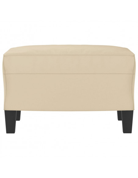 Poggiapiedi Crema 60x50x41 cm in Tessuto Microfibra