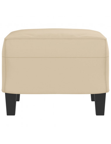 Poggiapiedi Crema 60x50x41 cm in Tessuto Microfibra