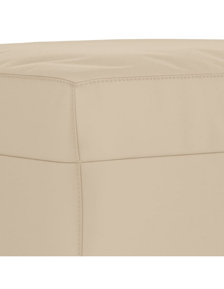 Poggiapiedi Crema 60x50x41 cm in Tessuto Microfibra