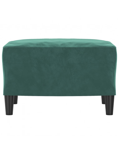 Poggiapiedi Verde Scuro 60x50x41 cm in Velluto