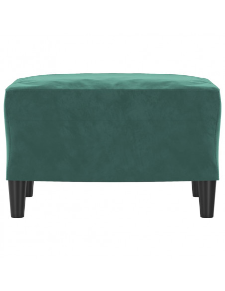 Poggiapiedi Verde Scuro 60x50x41 cm in Velluto