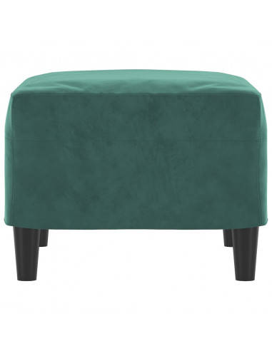 Poggiapiedi Verde Scuro 60x50x41 cm in Velluto