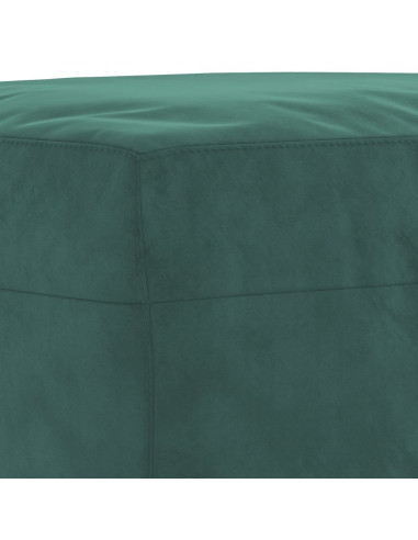 Poggiapiedi Verde Scuro 60x50x41 cm in Velluto