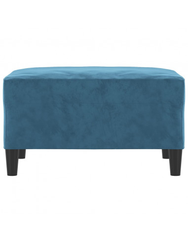 Poggiapiedi Blu 70x55x41 cm in Velluto