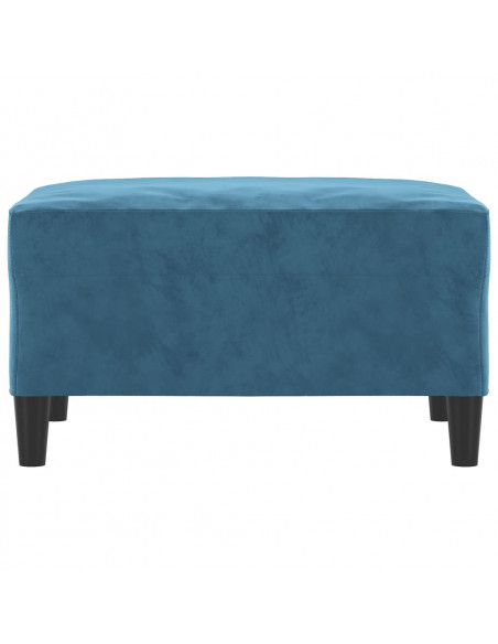 Poggiapiedi Blu 70x55x41 cm in Velluto