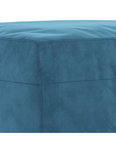 Poggiapiedi Blu 70x55x41 cm in Velluto