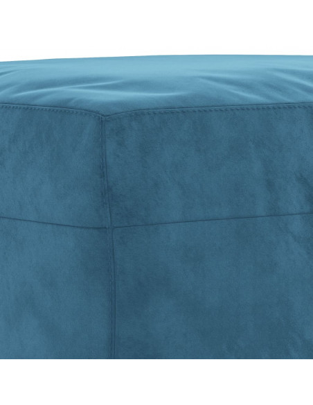 Poggiapiedi Blu 70x55x41 cm in Velluto