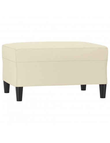 Poggiapiedi Crema 70x55x41 cm in Similpelle