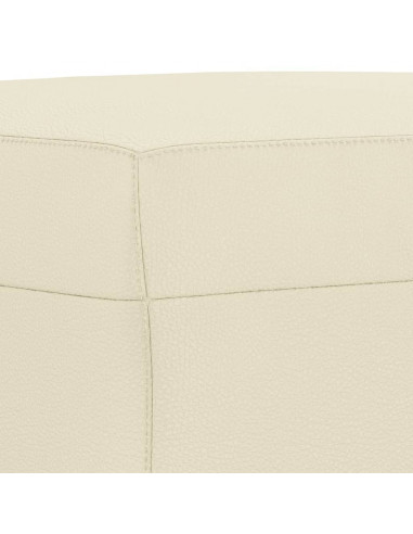 Poggiapiedi Crema 70x55x41 cm in Similpelle
