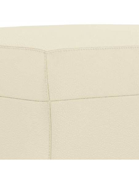 Poggiapiedi Crema 70x55x41 cm in Similpelle