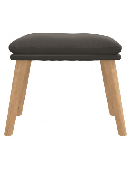 Poggiapiedi Grigio Scuro 45x29,5x35 cm in Velluto