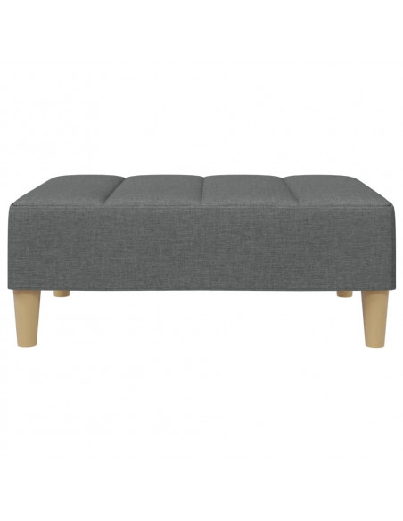 Poggiapiedi Grigio Scuro 77x55x31 cm in Tessuto