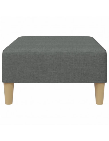Poggiapiedi Grigio Scuro 77x55x31 cm in Tessuto
