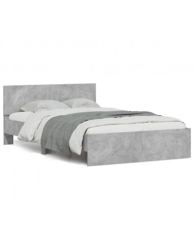 Giroletto con Testiera Grigio Cemento 120x190 cm