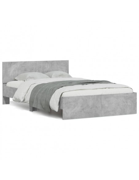 Giroletto con Testiera Grigio Cemento 120x190 cm