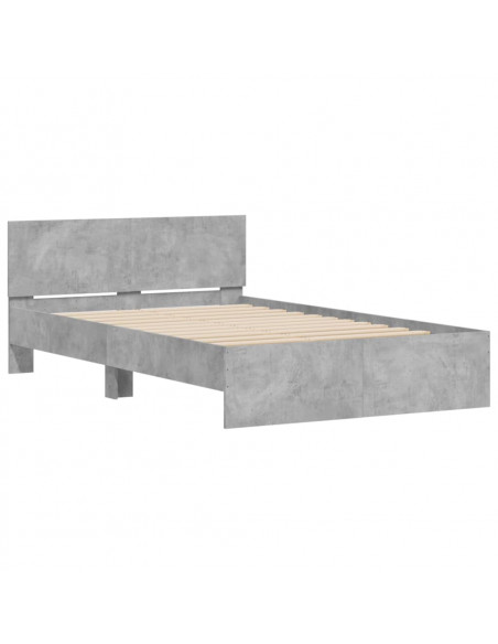Giroletto con Testiera Grigio Cemento 120x190 cm