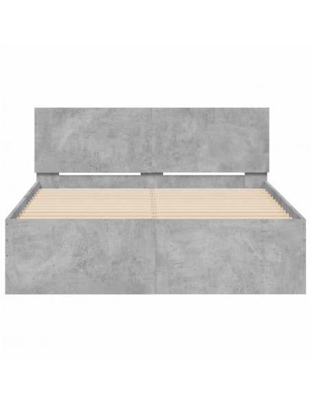 Giroletto con Testiera Grigio Cemento 120x190 cm