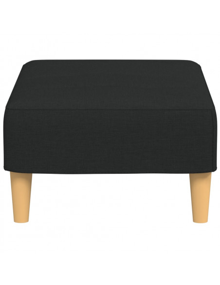Poggiapiedi Nero 77x55x31 cm in Tessuto