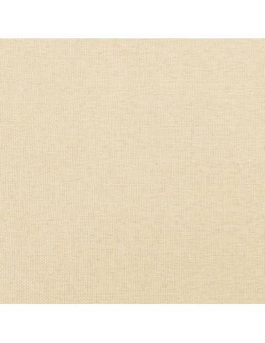 Poggiapiedi Crema 45x29,5x35 cm in Tessuto e Similpelle