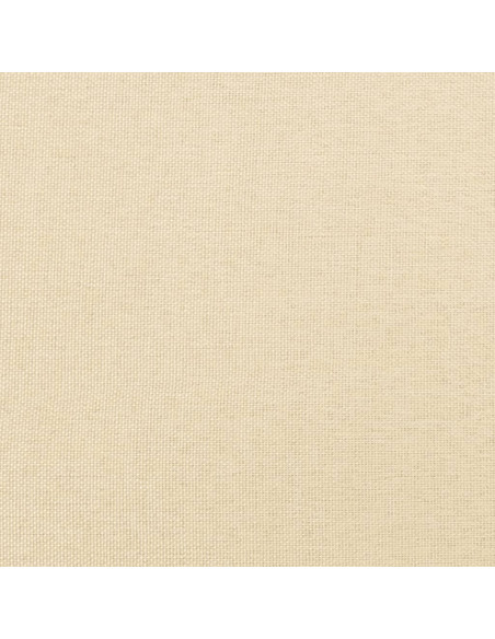 Poggiapiedi Crema 45x29,5x35 cm in Tessuto e Similpelle