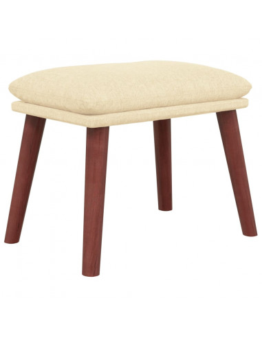 Poggiapiedi Crema 45x29,5x35 cm in Tessuto