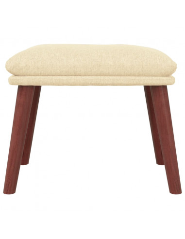Poggiapiedi Crema 45x29,5x35 cm in Tessuto