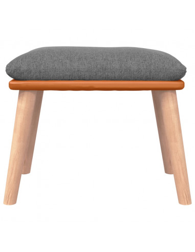 Sgabello Grigio Chiaro 45x29,5x35cm in Tessuto e Similpelle