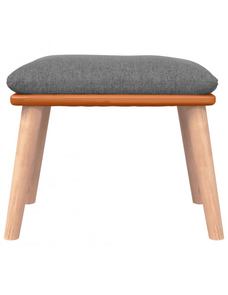 Sgabello Grigio Chiaro 45x29,5x35cm in Tessuto e Similpelle