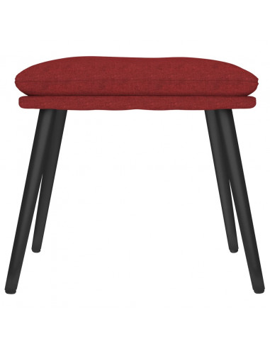Poggiapiedi Rosso Vino 45x29,5x35 cm in Tessuto