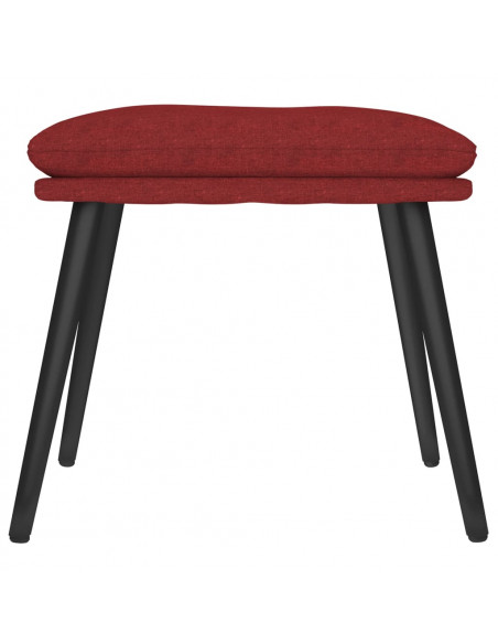 Poggiapiedi Rosso Vino 45x29,5x35 cm in Tessuto