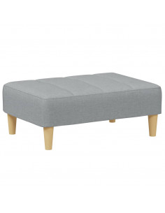 Poggiapiedi Grigio Chiaro 77x55x31 cm in Tessuto 2