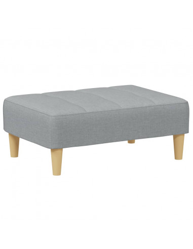 Poggiapiedi Grigio Chiaro 77x55x31 cm in Tessuto
