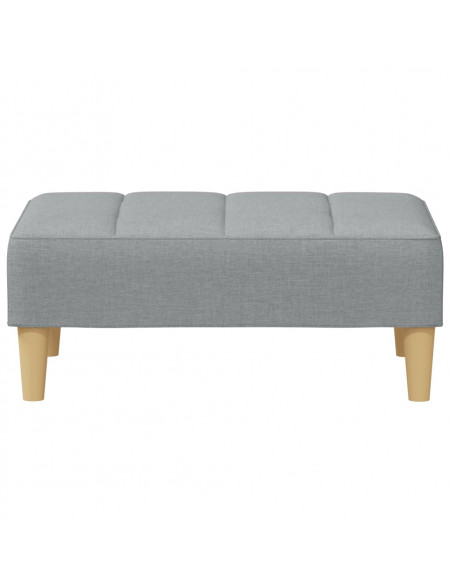 Poggiapiedi Grigio Chiaro 77x55x31 cm in Tessuto