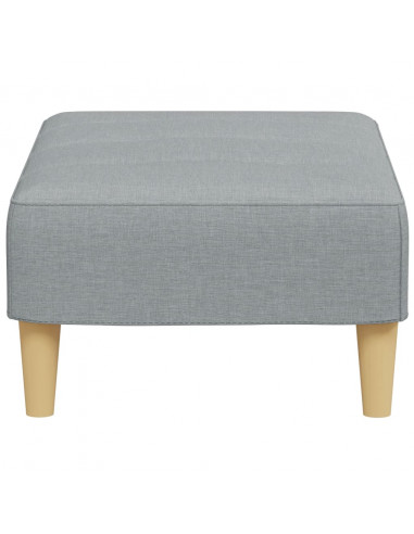 Poggiapiedi Grigio Chiaro 77x55x31 cm in Tessuto