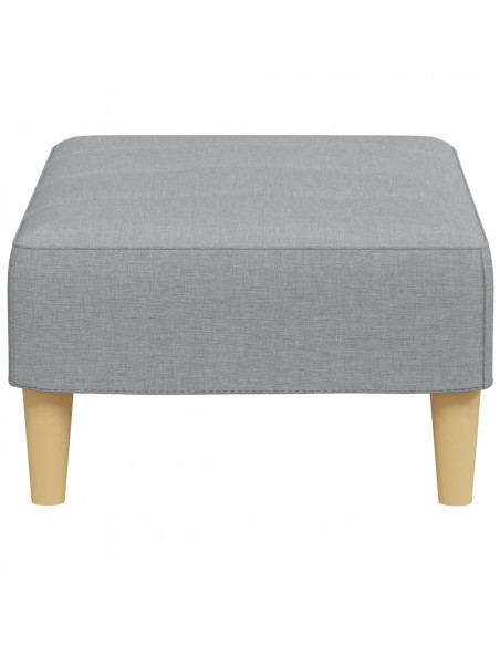 Poggiapiedi Grigio Chiaro 77x55x31 cm in Tessuto