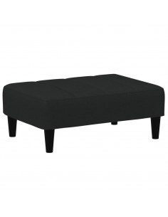 Poggiapiedi Nero 77x55x31 cm in Velluto 2