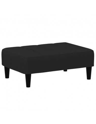 Poggiapiedi Nero 77x55x31 cm in Velluto
