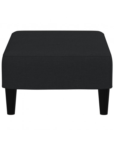Poggiapiedi Nero 77x55x31 cm in Velluto