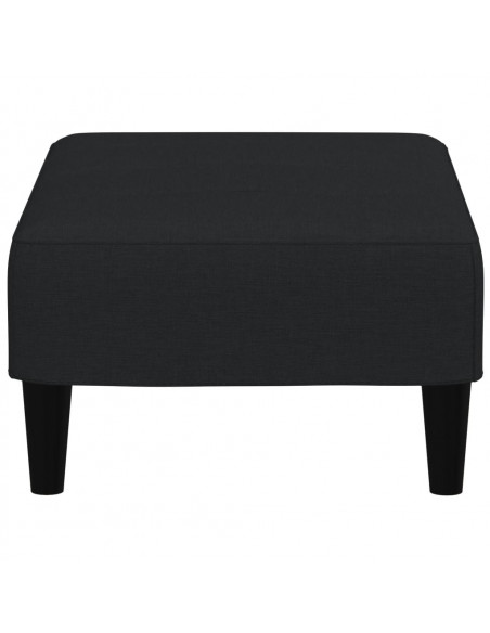 Poggiapiedi Nero 77x55x31 cm in Velluto