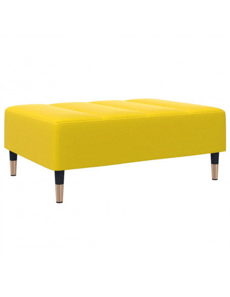 Poggiapiedi Giallo 77x55x31 cm in Velluto