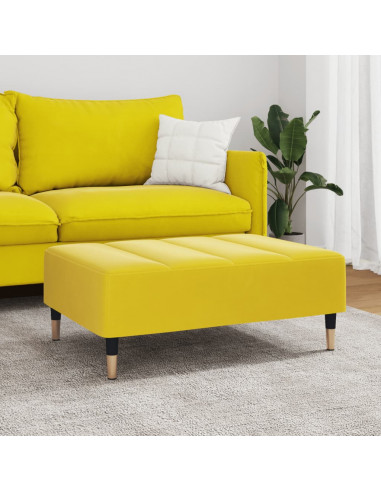 Poggiapiedi Giallo 77x55x31 cm in Velluto