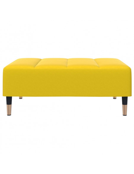 Poggiapiedi Giallo 77x55x31 cm in Velluto