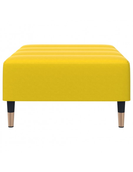 Poggiapiedi Giallo 77x55x31 cm in Velluto