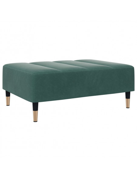 Poggiapiedi Verde Scuro 77x55x31 cm in Velluto