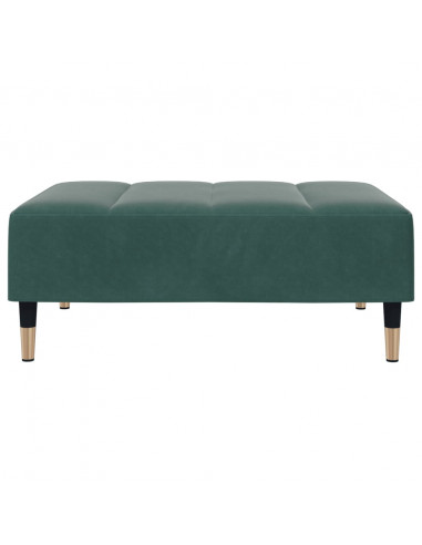 Poggiapiedi Verde Scuro 77x55x31 cm in Velluto