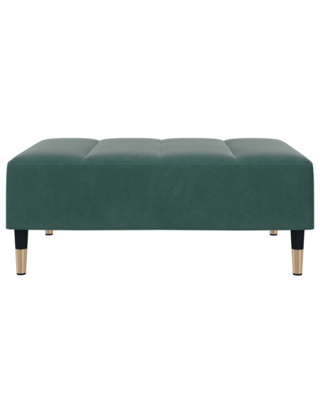 Poggiapiedi Verde Scuro 77x55x31 cm in Velluto